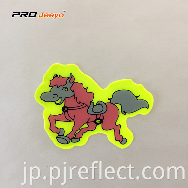 Reflective Adhesive Pvc Horse Shape Stickers For Children Rs Dw009
